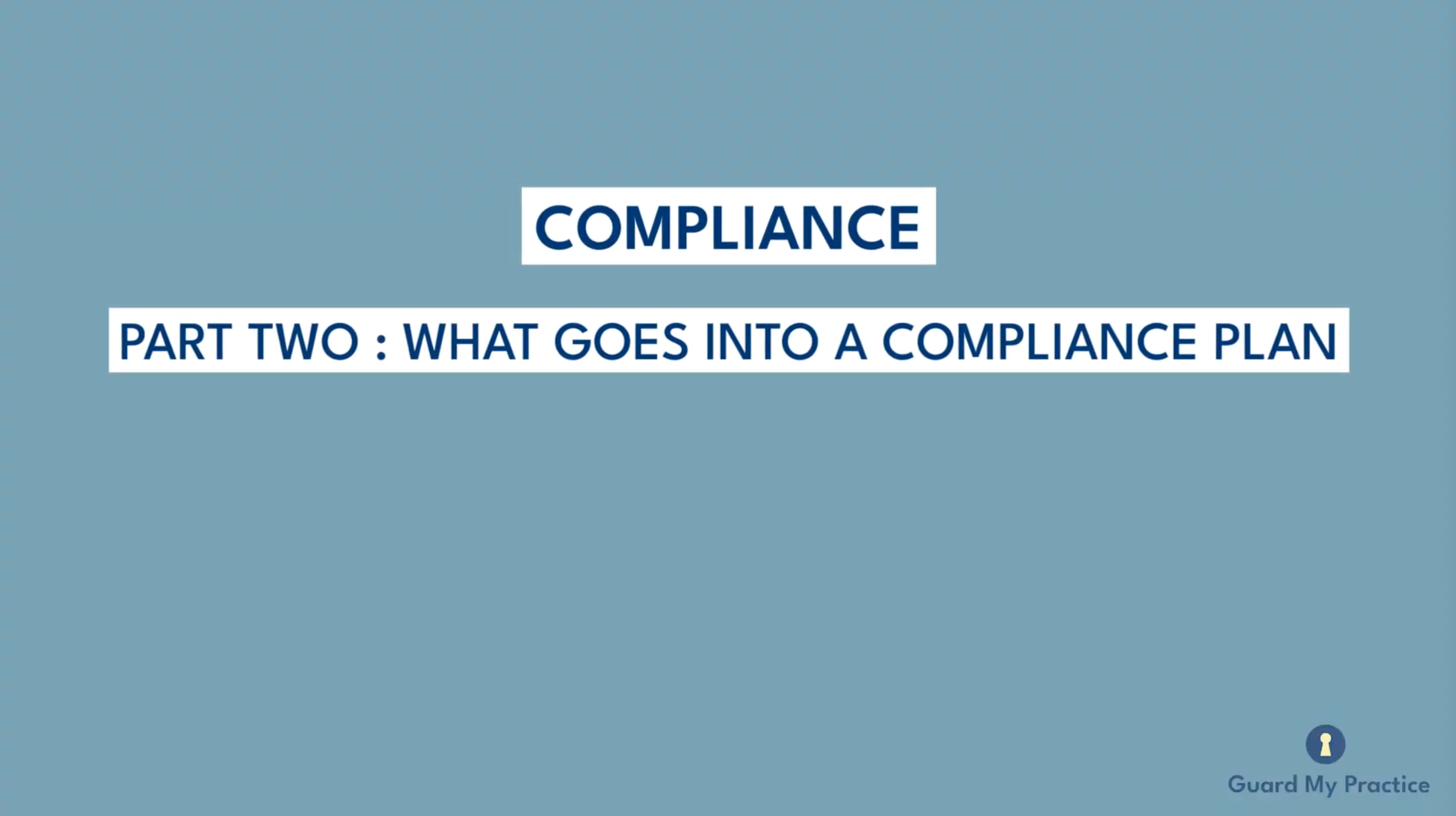 Compliance Part 2