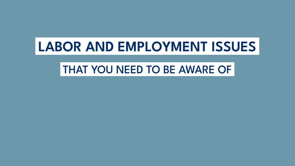 Labor and Employment Issues You Need to Be Aware Of