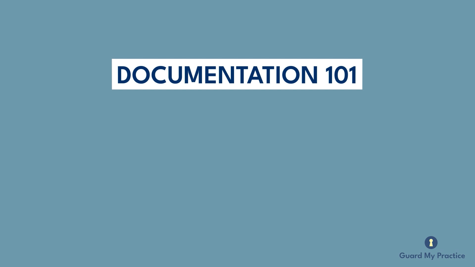 Documentation 101